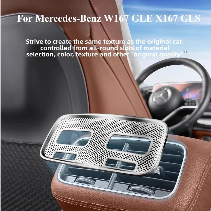 For Mercedes-Benz W167 GLE X167 GLS V167 GLE coupe interior rear exhaust air outlet protection cover dust cover supplies 2020+