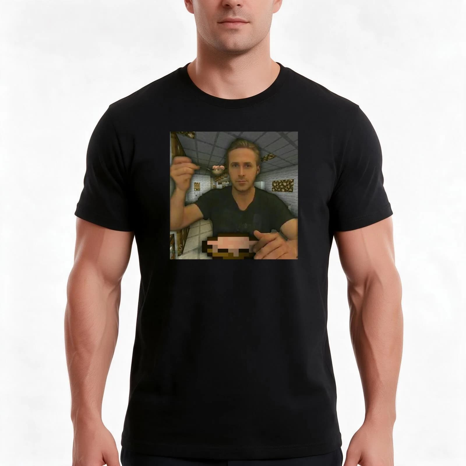 ryan gosling eats his beet soup T-Shirt, Summer Casual Cotton Tee, Oversized Streetwear Tops, Vintage Graphic Print, 100% Cotton
