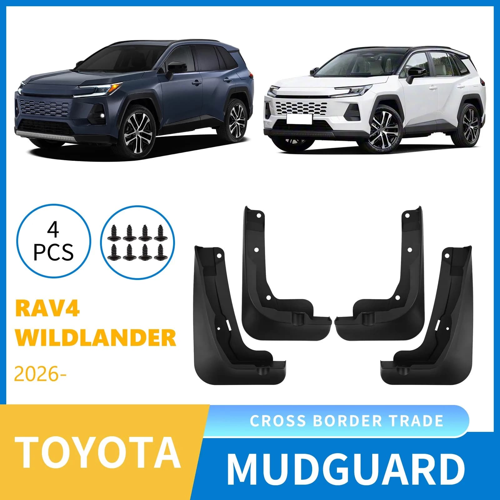 For 2026 TOYOTA RAV4 generation Mud Flaps Mudflap Front Rear Fender Anti-splash Mudguards Guard Splash Car Accessories 4 Pieces