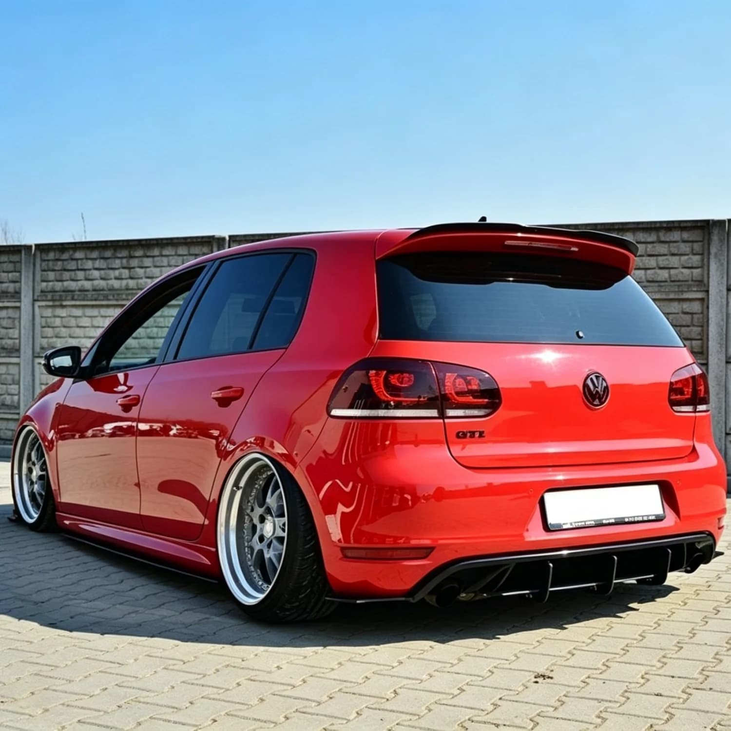 for Volkswagen VW Golf MK VI GTI 6 GTI Golf MK6 GTI Car Rear Bumper Diffuser Flag Spoiler Splitter Accessories Trim 2.0 GTI 5K1