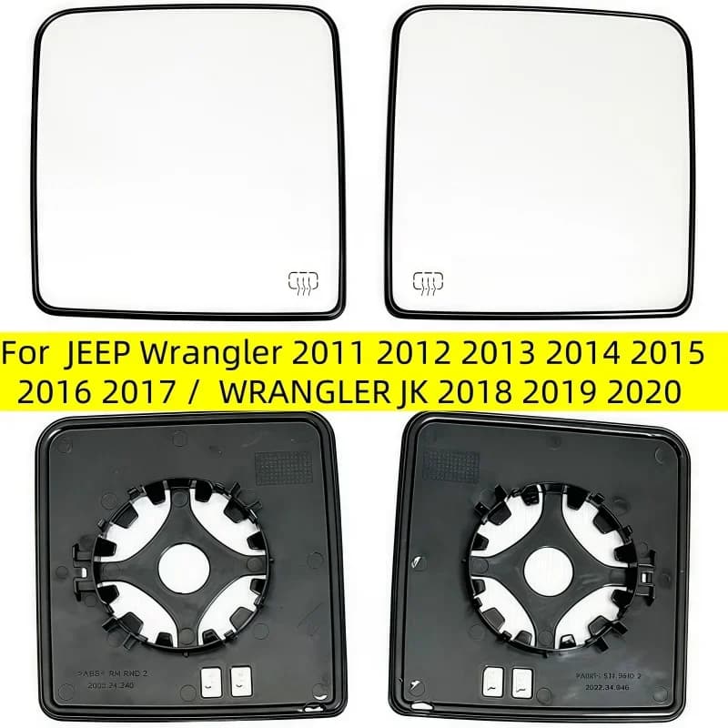 For JEEP Wrangler 2011 2012 2013 2014 2015 2016 2017 / WRANGLER JK 2018 2019 2020 Car Convex Heated Mirror Glass Heated Lens