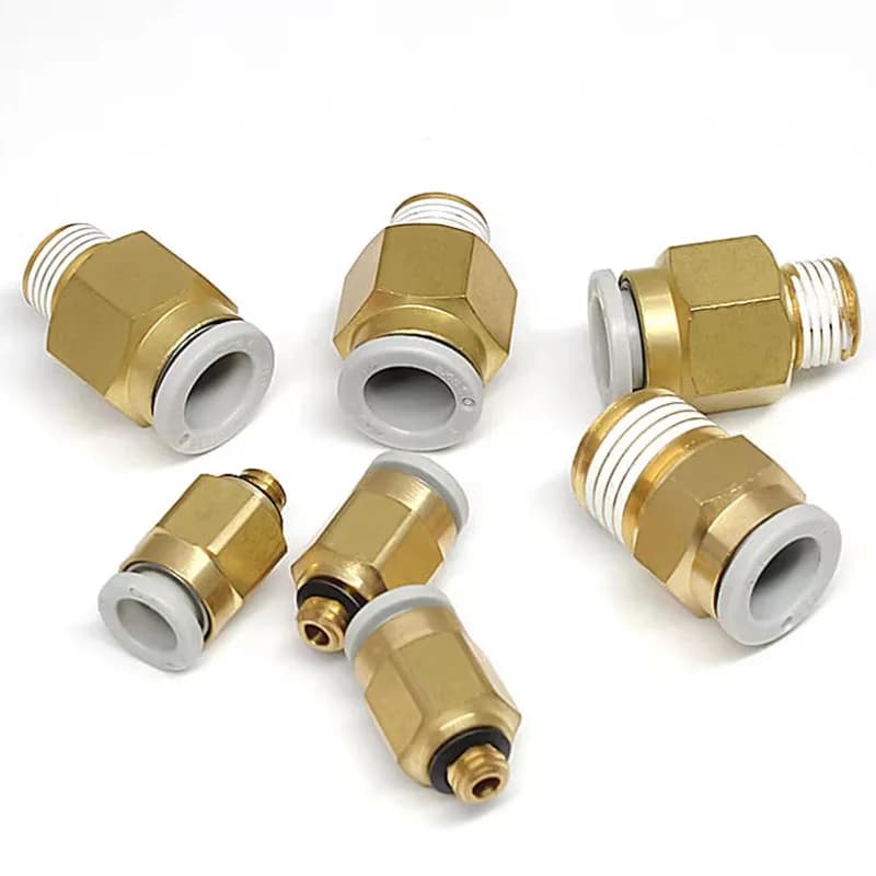 SMC Type KQ2H KQ2S Pneumatic Push-in Quick Connector  Air Tube Joint for Industrial PU Hose Nylon Pipe One Touch Coupler