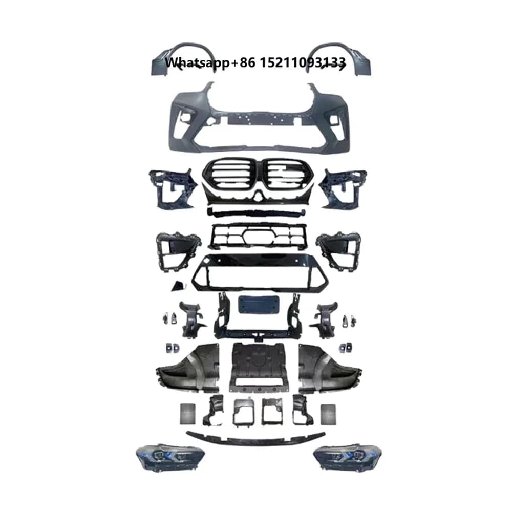 2020-2022 X6 G06 Upgrade to 2024 F96  Front Bumper Headlight Front Fenders G06 Old to New X6M Bodykit Facelift