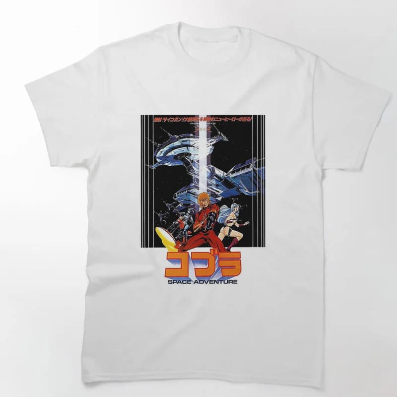 0731 The Space Adventure Cobra Anime gift t shirt 100% cotton printed Graphic tee Y2K clothes Cartoon Sweatshirt All size Tops
