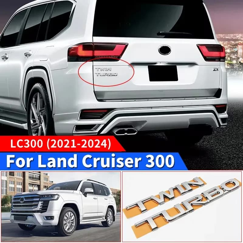 For Land Cruiser 300 2021 2024 2025 Exterior Decoration Accessories lc300 fj300 vxr Letter Sticker Tailgate emblem Tuning