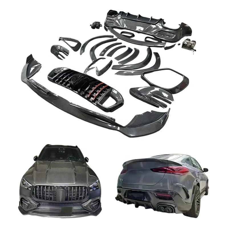 High Quality B Style Upgrade Body Kit Carbon Fiber Bumpers Lip Exhaust Spoilers Fit For GLE450 GLE53 2024-2025