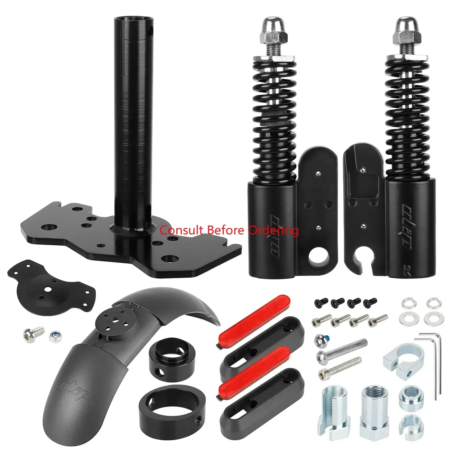 Electric Scooter Front Fork Hydraulic Shock Absorber With Mudguard Fork Reflective Strips MI3 M365 PRO PRO2 1S