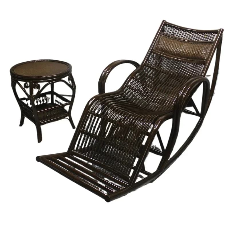Natural rattan rocking chair