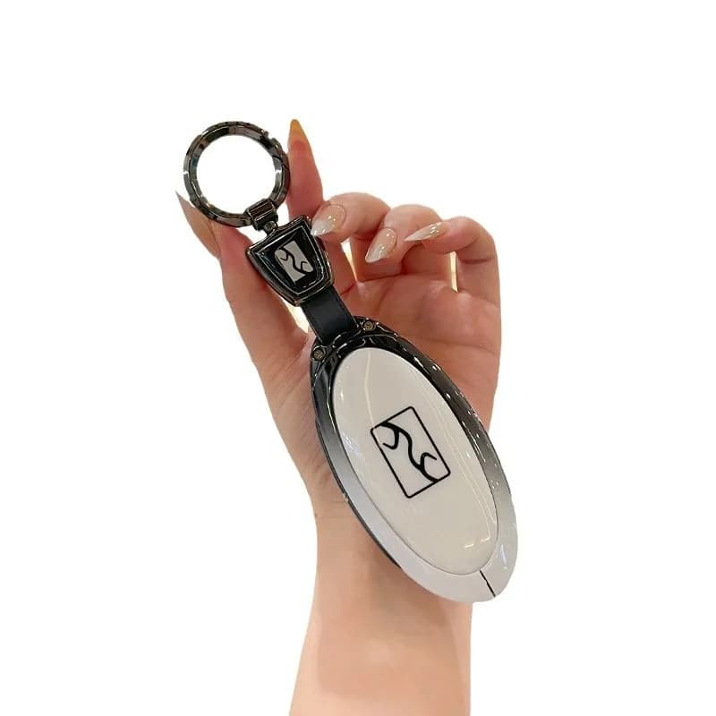 Premium Zinc Alloy Key Cover Case for BYD Yangwang U8/U9/U7 (2024) - Protective Key Fob Shell Key Bag Chain