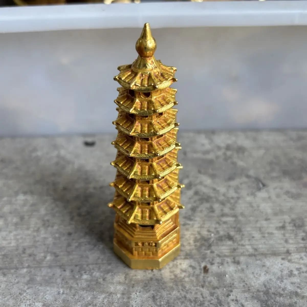 Medicine Buddha Pagoda Dharma Accessories Alloy Material Pagoda Torah Tianwang Pagoda Dharma Accessories Ornament