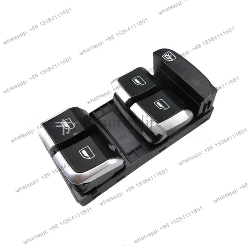 Auto parts, glass lifter switch, front left, with electroplating 8KD959851AV10