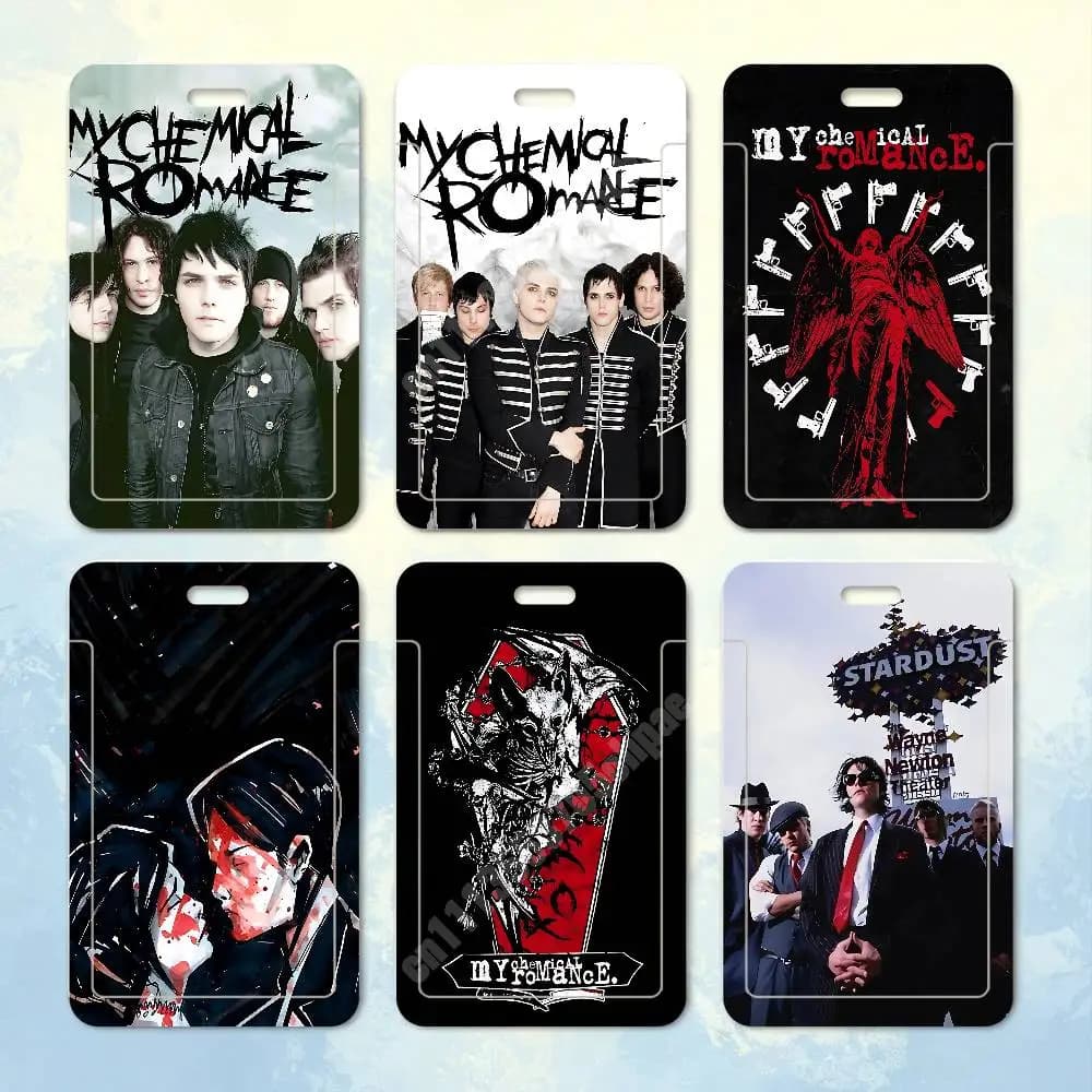 MCR My C-Chemical R-Romance Band Plastic Card Holder Student ID Card Clear Transparent Business Office Supplies