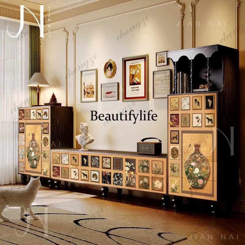 Accent Luxury Living Room Cabinets Display Nordic Corner Storage Cabinets Drawers Curio Craft Armoires De Salon Home Furniture