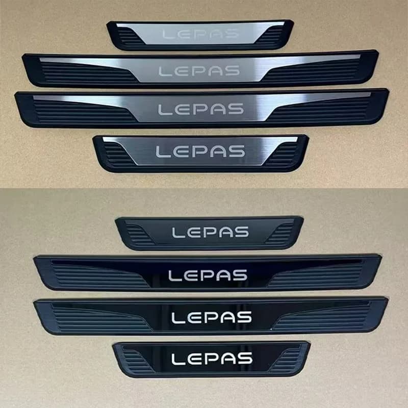 Car Door Sill Scuff Plate Pedal Stainless Steel Pad Protection Guard For Chery LEPAS 2025 2026 Car Styling Self-adhesive Plastic