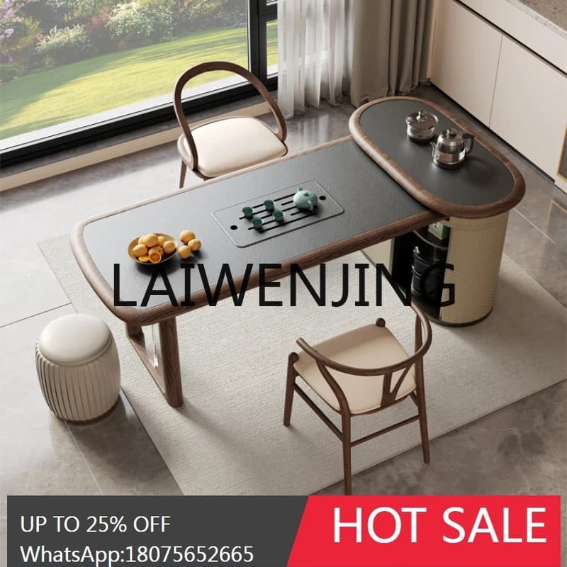 RWJ Solid Wood Tea Table and Chair Set One Table Five Chairs Living Room Home Office Kung Fu Tea Table