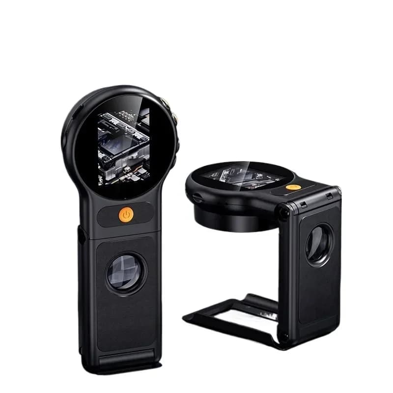 Newly Upgraded Folding Digital Electron Microscope for Portable Pocket Magnifying Glass 2 Inch HD for Electrical Testing