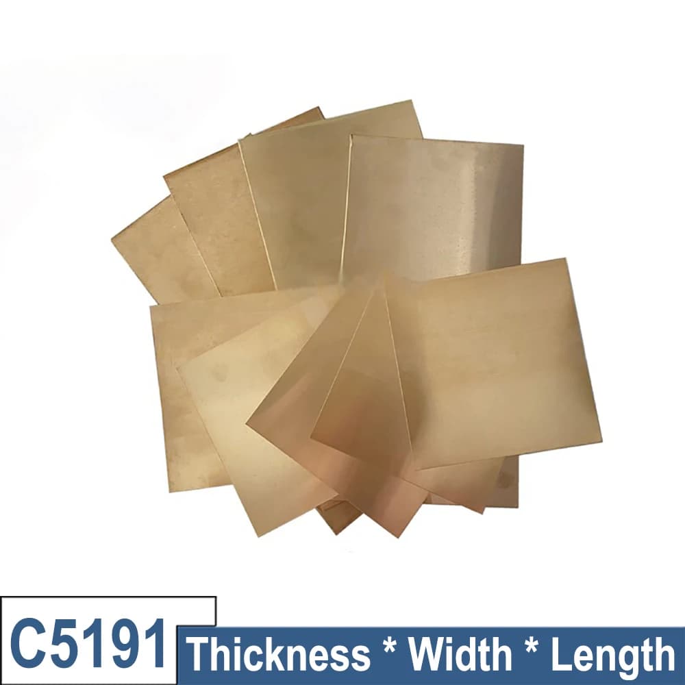 1Pcs High Precision C5191 Phosphor Bronze Strip Sheet Extra Thin Tin Phosphor Bronze Coil for Electrical Connectors Parts