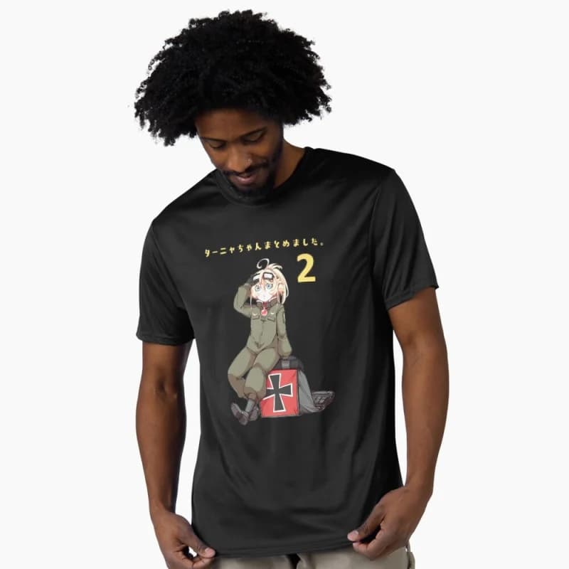 Saga Of Tanya The Evil 0429 Tanya Degurechaff Anime Gift t shirt Youjo Senki Manga tee Short-sleeve Y2K Clothes All size Tops
