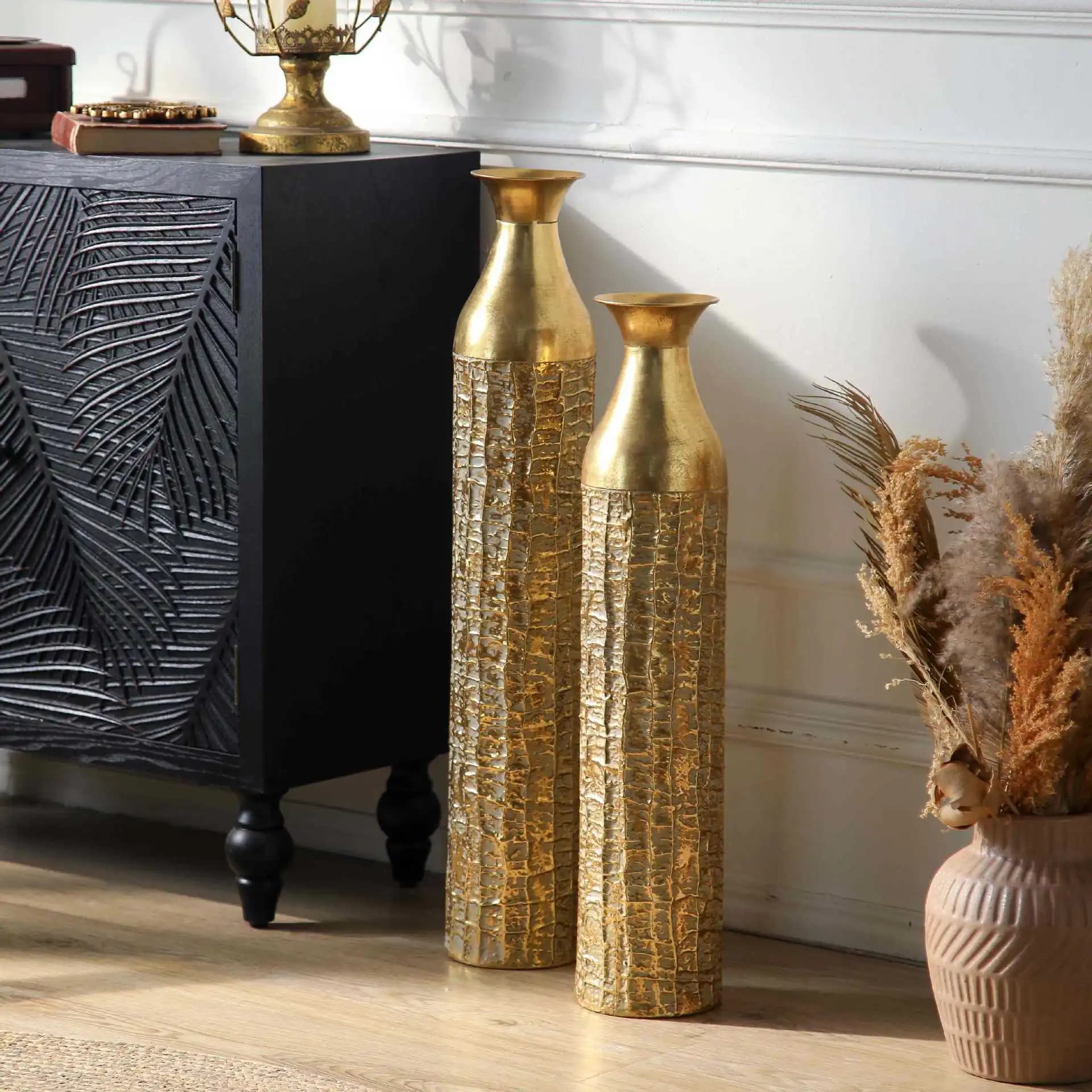 French light luxury indoor floor-to-ceiling vase, romantic ornament for wedding banquets