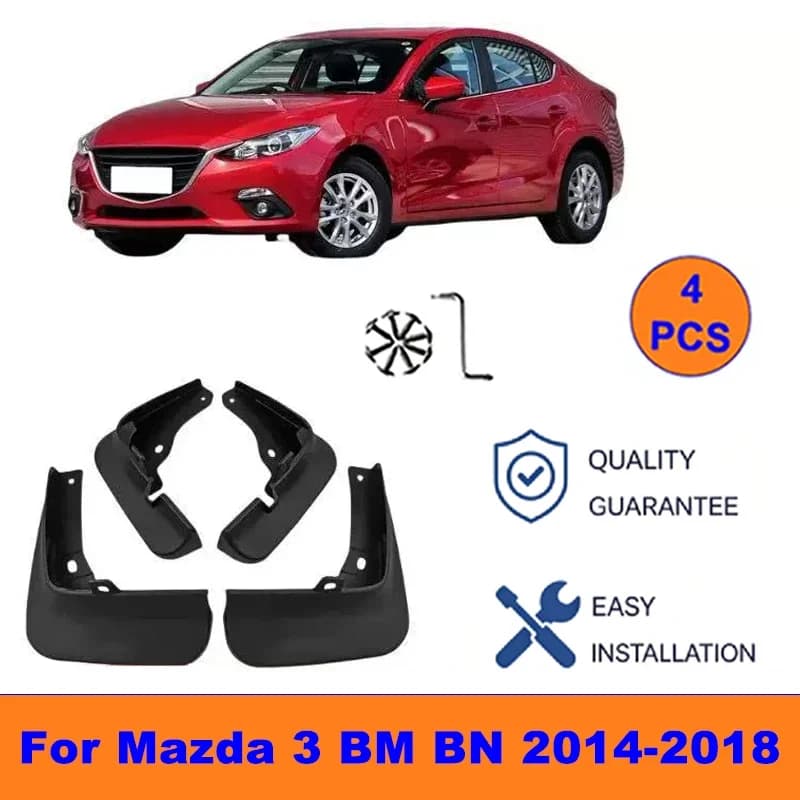 4Pcs Mud Flaps For Mazda 3 BM BN 2014-2018 - Splash Guards Front&Rear Wheel Fender Mudguards Car Exterior Protection Accessories