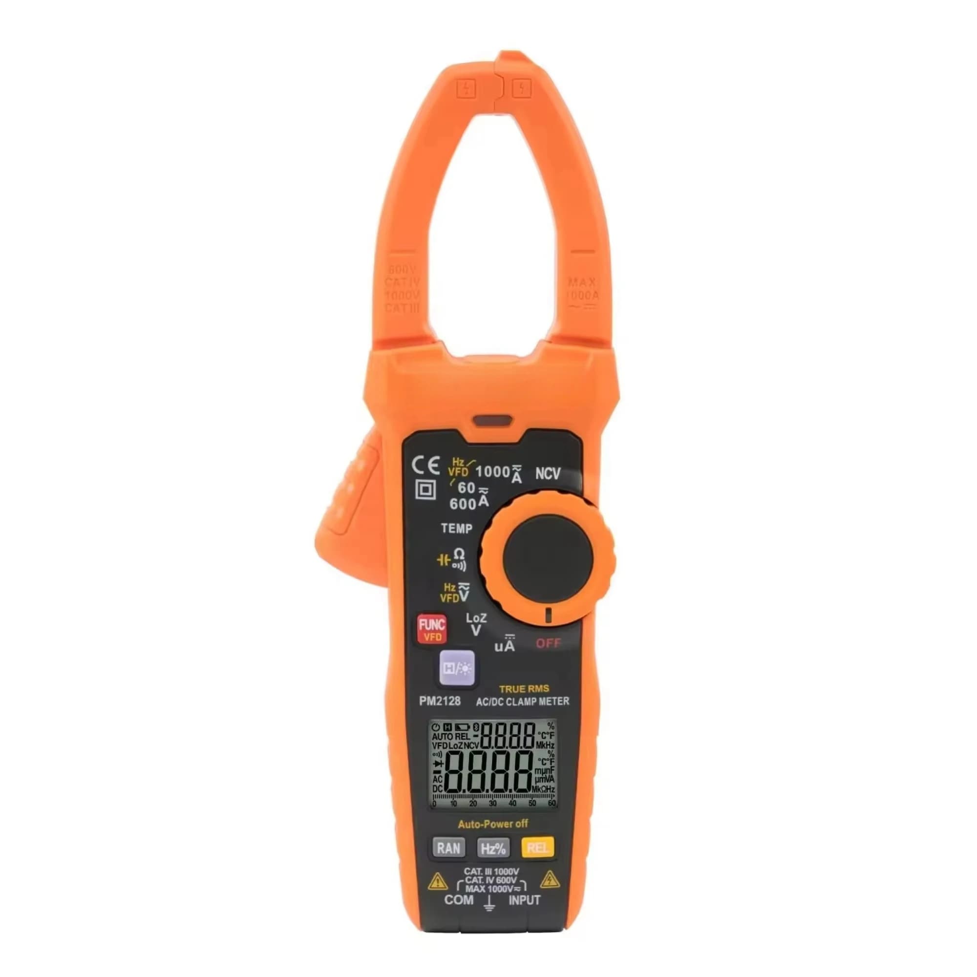 multifunctional High Quality True RMS AC DC Current Clamp Meter, 1000V 1000A 6000 Counts Analog and Digital Clamp Meter PM2128