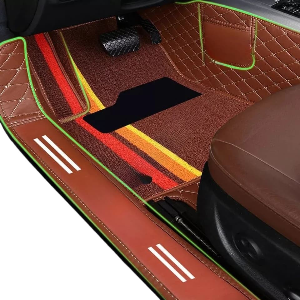 Car interior Car floor mat 5D luxury leather special floor mat Double-layer