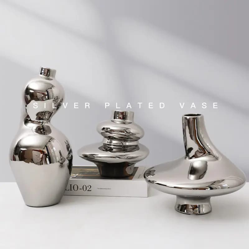 2026 Nordic Home Decoration Creative Ceramic Vase Living Room Dining Room Ornament  تحف كبيره للمنزل Maison