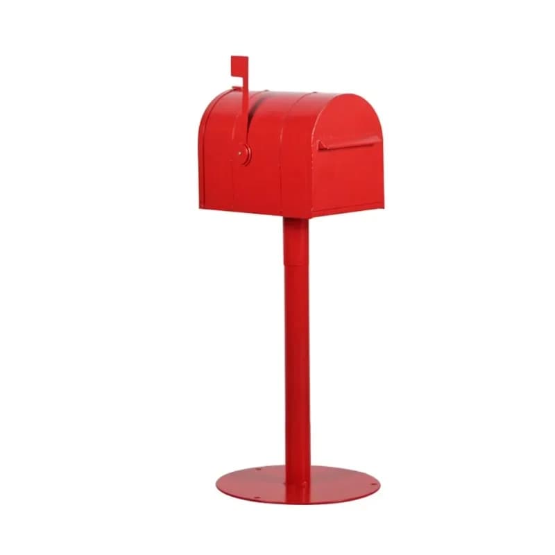 Retro wrought iron European mailbox report box, garden decoration props