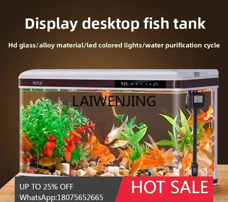 fish tank glass desktop smart goldfish tank medium-sized water-free aquarium