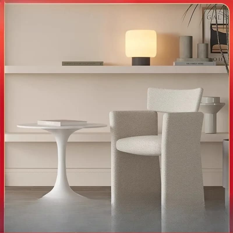 Italian minimalist reception negotiation one table two chairs leisure single sofa light luxury wabi-sabi wind