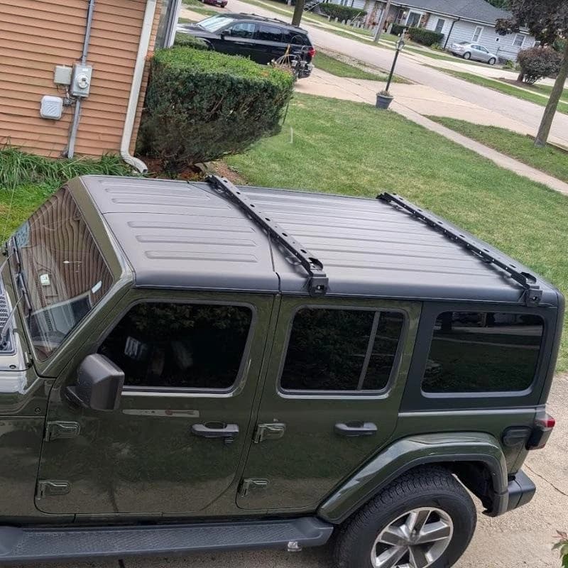 High Quality Steel Cross Bar Roof Rack Easy Install Accessories Suit Wrangler JK JL JT Vehicle Cargo Load