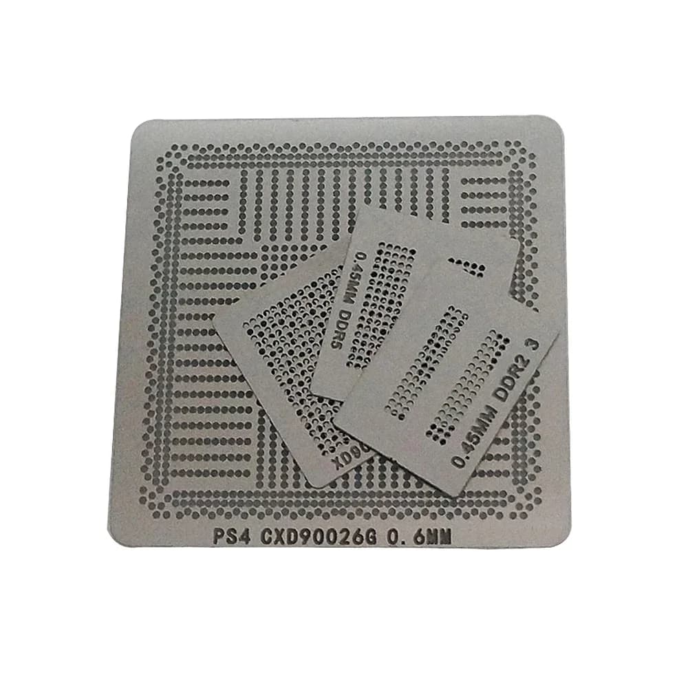 4pcs/lot BGA Reballing Stencils Direct Heating Solder Ball Steel Template for PS4 BGA IC Reball Station and Chips Reballing