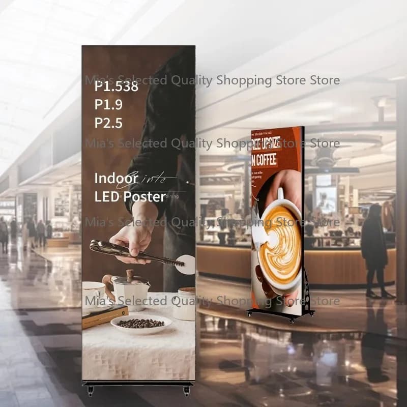 Indoor Full Color P2.5 LED Poster Display Floor Standing Digital Screen for Advertisement SDK Control System
