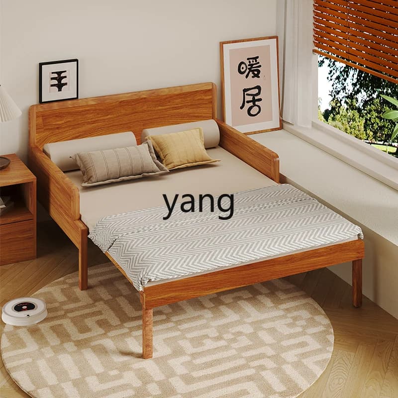 LTT all solid wood sofa bed Nordic retractable folding small apartment multi-functional dual-purpose pull-out bed