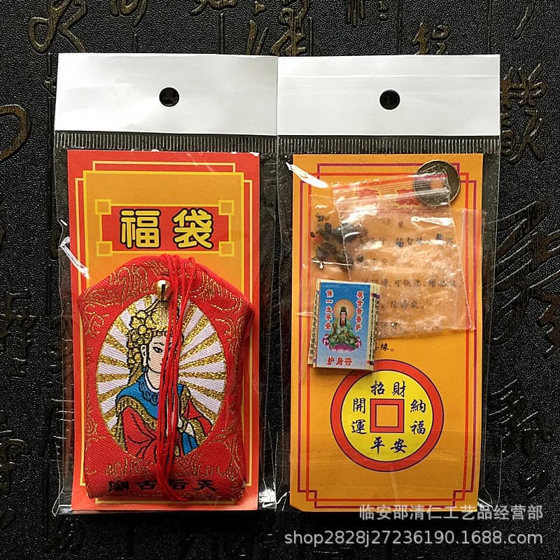 Amulet Bag Virgin Mazu Blessing Bag With Accessories