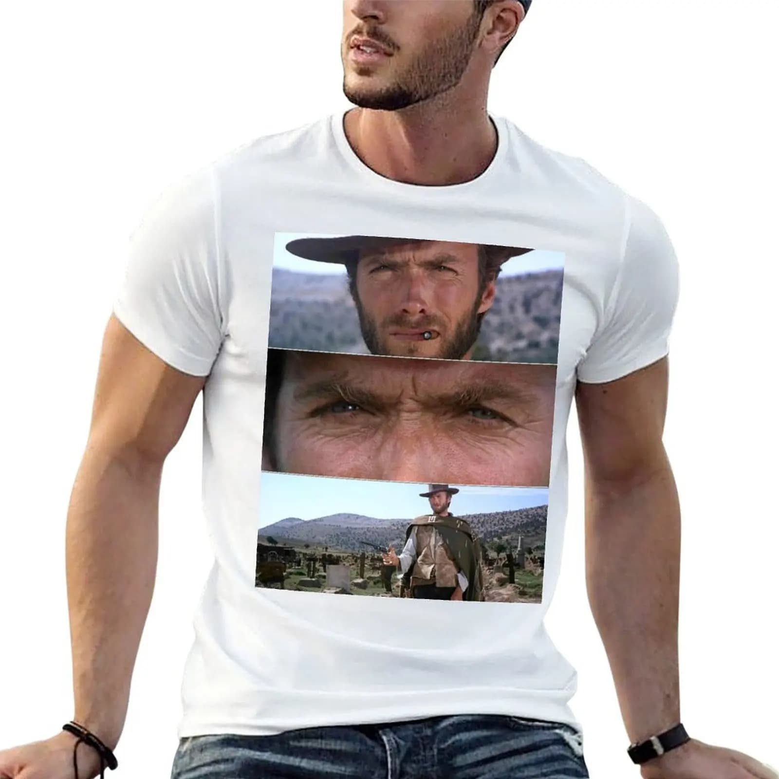The Good The Bad And The Ugly T-Shirt anime figures man t shirt heavy weight t shirts for men