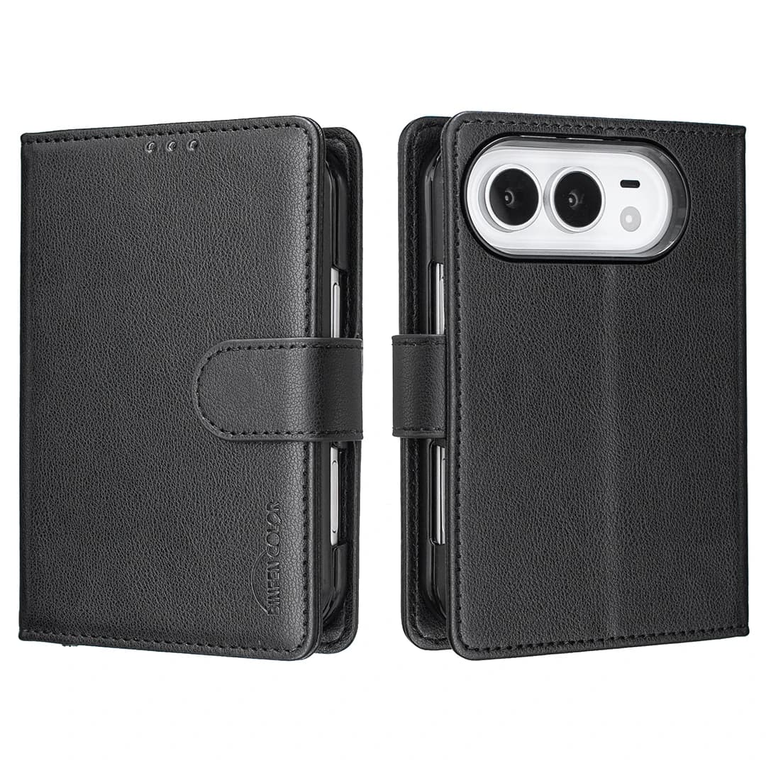 For iPhone Duo Case Skin-Friendly Luxury Matte Leather Flip Wallet Card Slot Shockproof Back Cover Accessories For iPhone Ultra