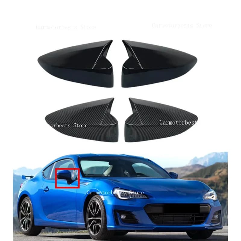 Car Rearview Side Mirror Cover Fit For Toyota 86 Subaru BRZ 2012-2020 Wing Cap Sticker Exterior Door Rear View Case Trim Carbon