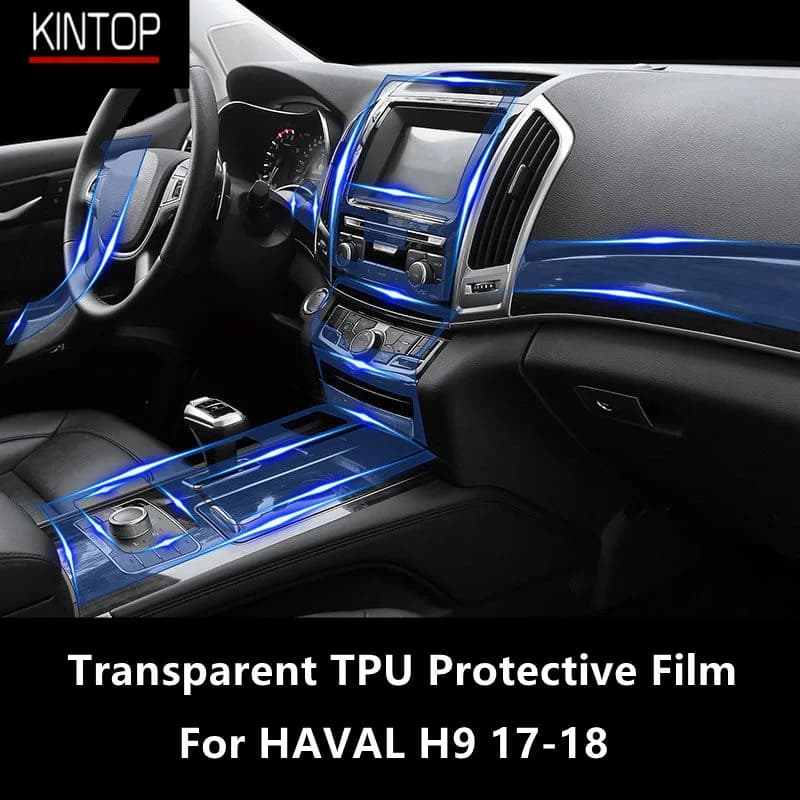 For HAVAL H9 17-18 Car Interior Center Console Transparent TPU Protective Film Anti-scratch Repair Film Accessories Refit