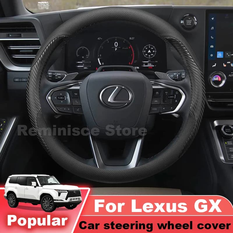 Nappa Leather Car Steering Wheel Cover For Lexus GX550 GX 550 Luxury SUV 2024-2026 Non Slip Steering Wheel Cover Accessories