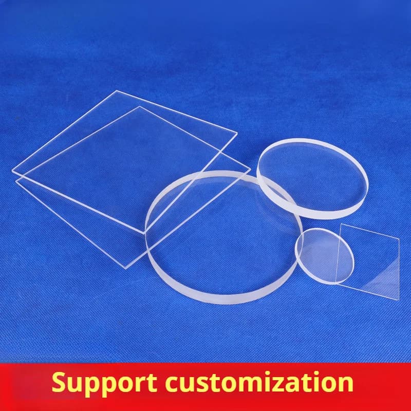 High transmittance JGS1/JGS2 quartz sheet transparent quartz glass wafer light transmittance 95%