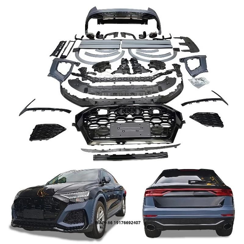 Top Quality RSQ8 Body Kit for 2020-2022 Q8 Facelift RSQ8 PP Front Bumper Grille Car Bumpers Q8 Upgrade RSQ8 Tuning Auto