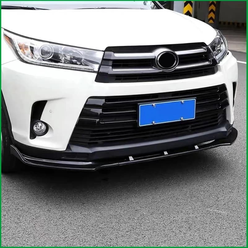 For Toyota Highlander Kluger 2017-2019 Front Bumper Lip Diffuser Protector Spoiler Decorative Cover Trim Car Styling Accessories