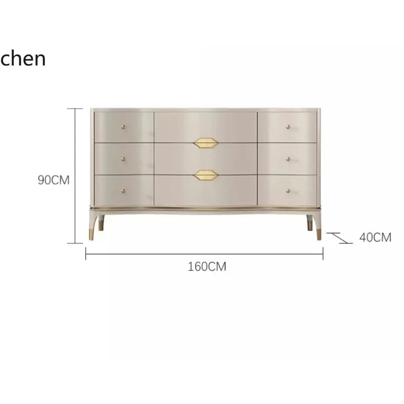P1  Living Room Modern Simple Storage Cabinet Bedroom TV Cabinet Solid Wood Drawer Cabinet Chest of Drawers