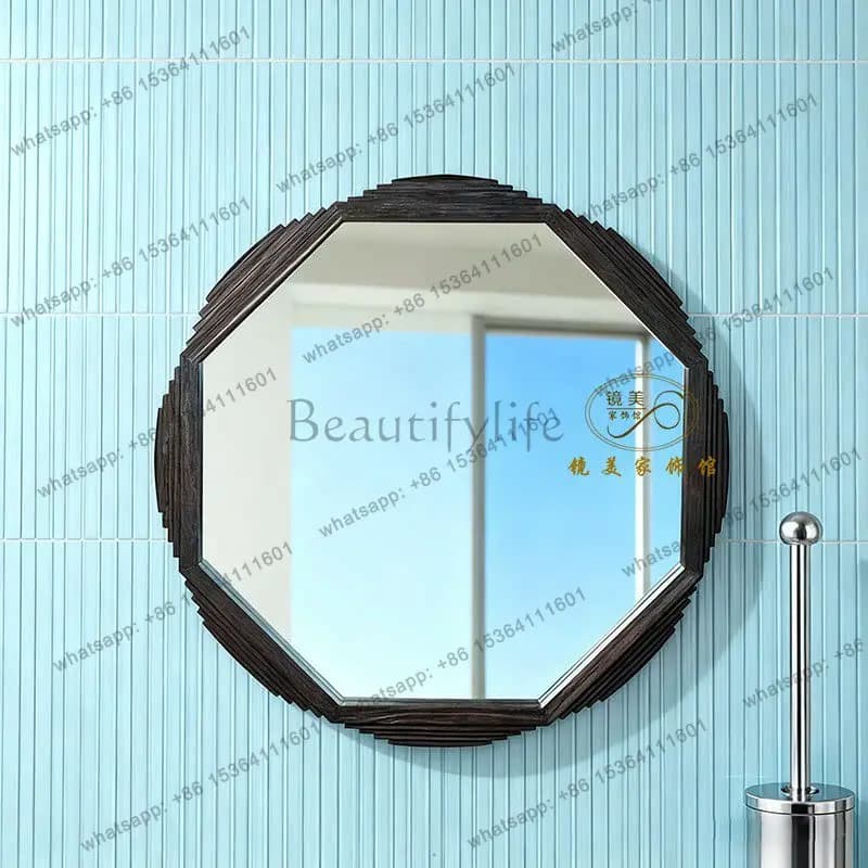 French retro style wall-mounted mirror household bedroom makeup mirror
