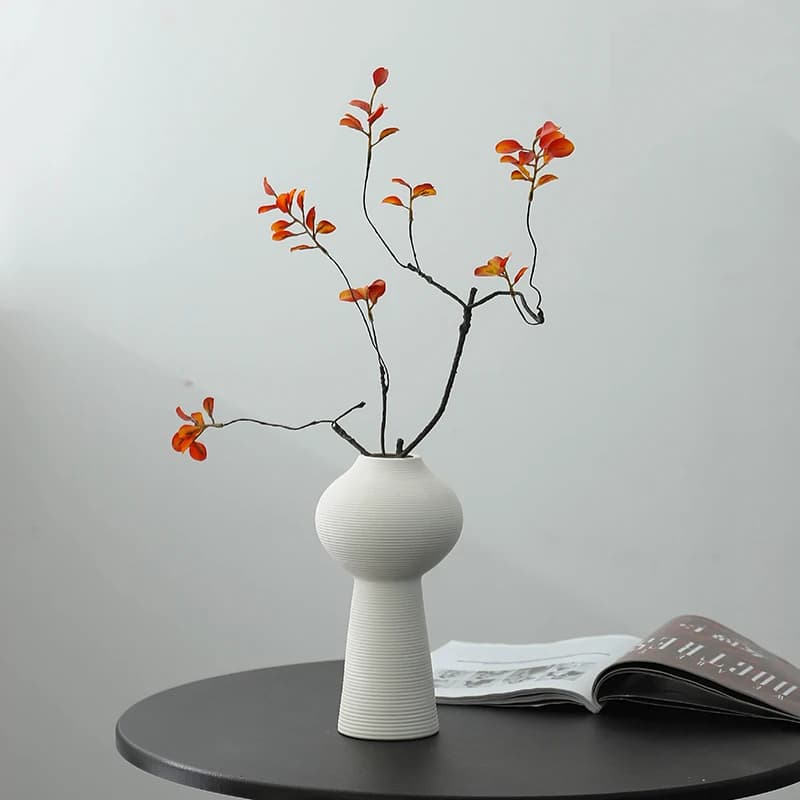 Japanese Style Ceramic Flower Vase Simple Design for Dining Table Decoration Home Decorative Accessories Water Cultivation Dr...