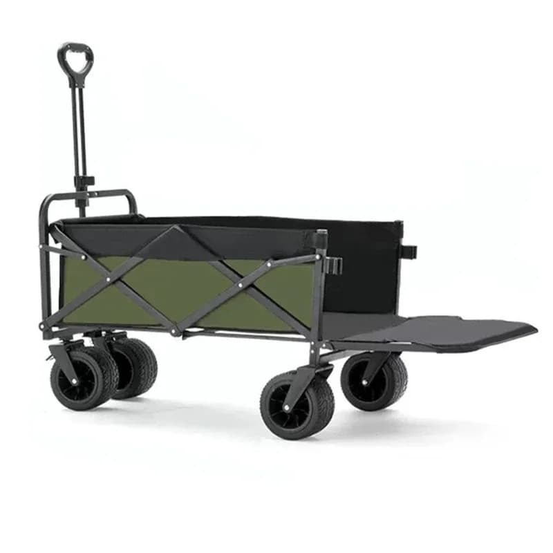 After driving the camping cart, camp, outdoor folding oversized camping trolley trolley