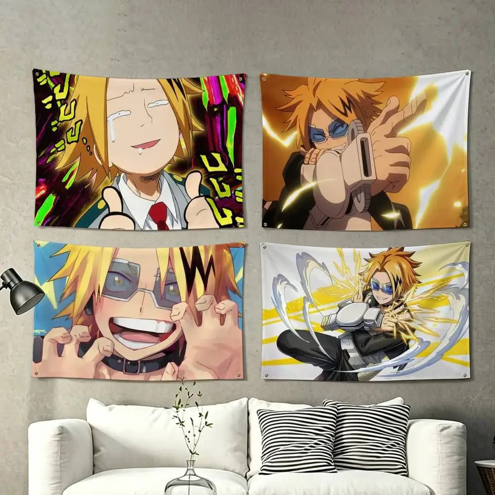 D-Denki Kaminari Cartoon  Flags Wall Hanging Tapestry Outdoor Garage Room Decorative flag Background Blanket