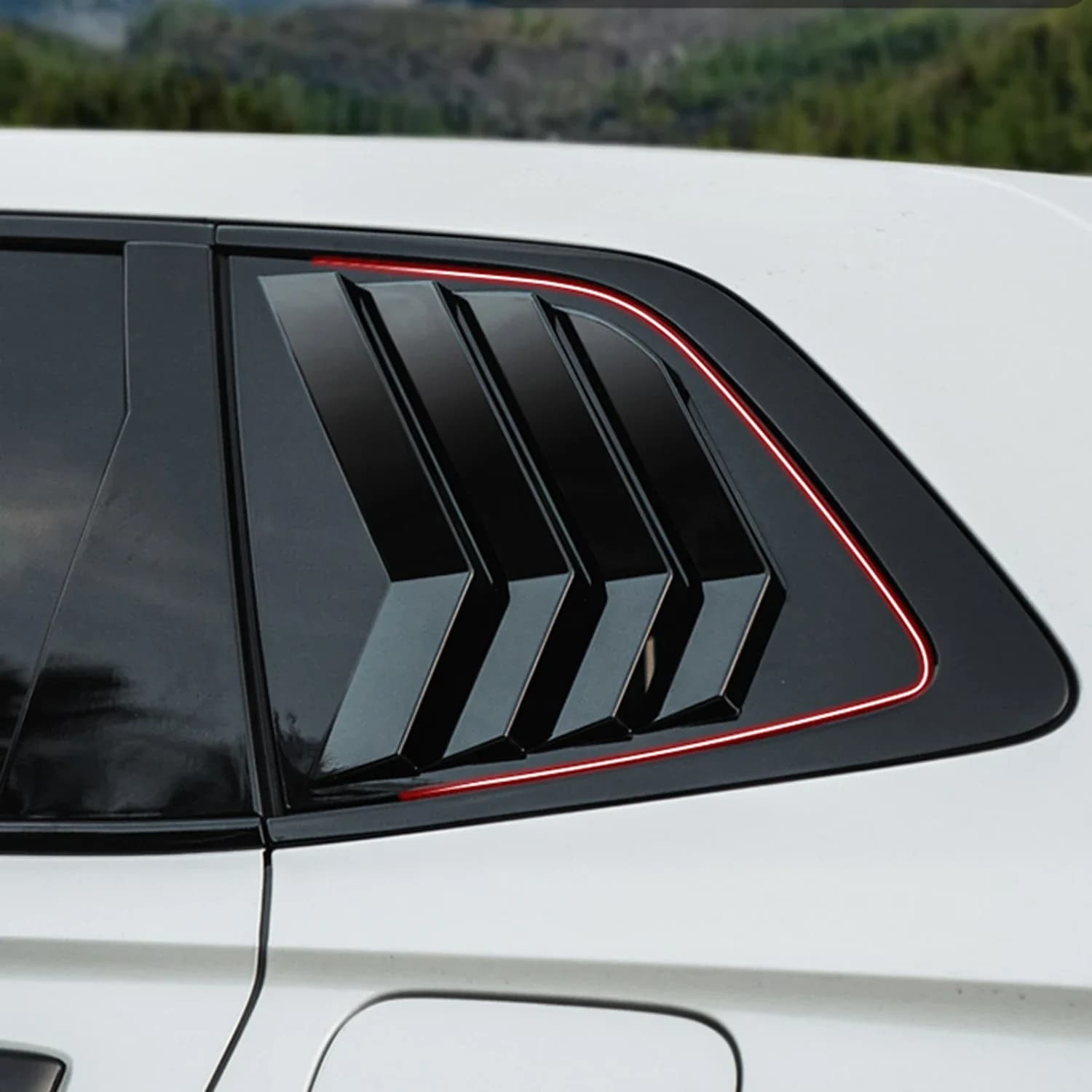 Car Accessories For Honda CRV CR-V 2023 2024 2025 ABS Plastic Tail Window Spoiler Triangle Frame Cover Trim Blinds Side Louvers