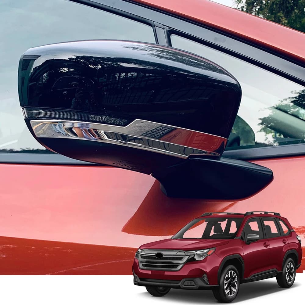 For Subaru Forester 2025 Car Accessories Chrome Rear View Mirror Cover Decoration Stripe Trim Frame Protector Styling Stickers
